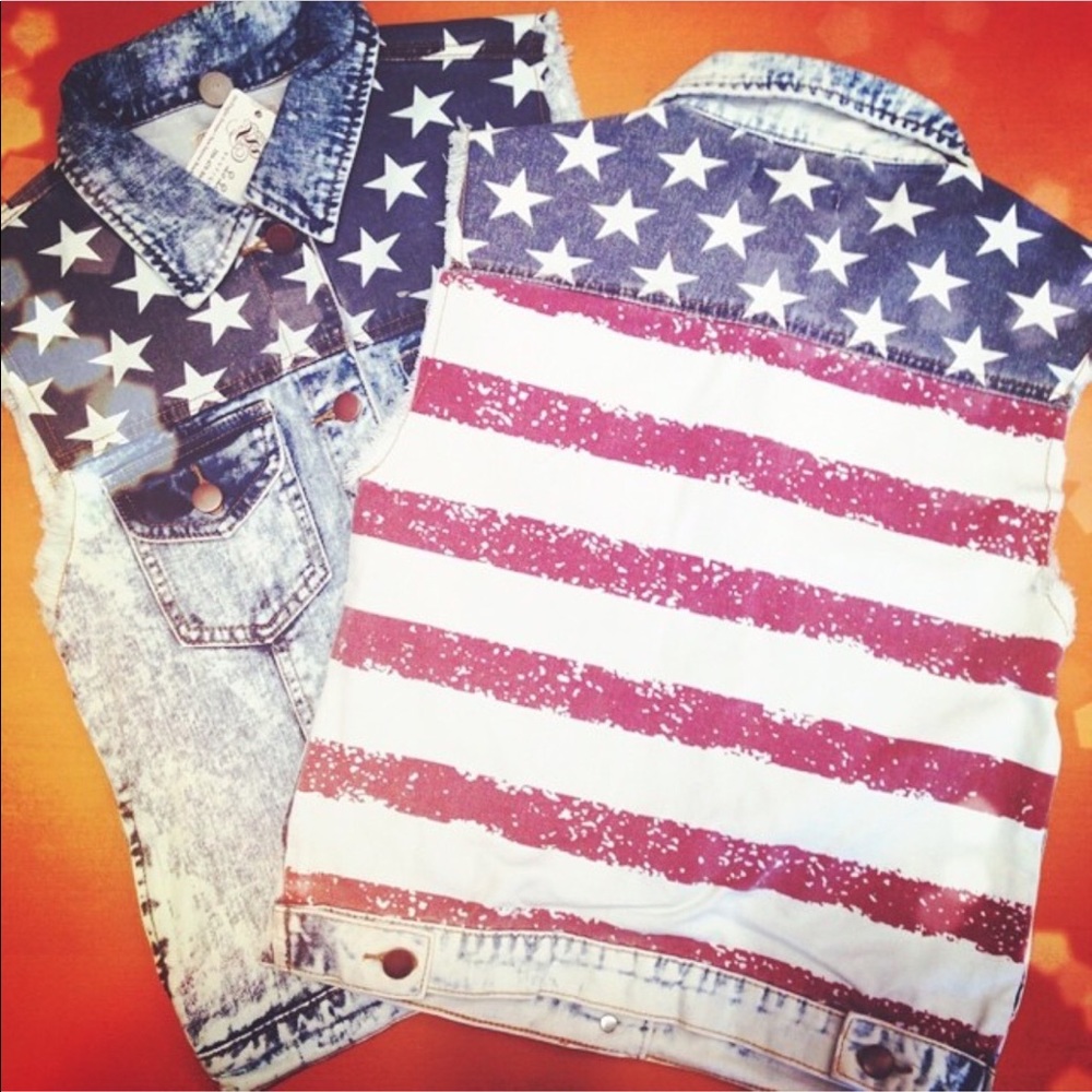 American Flag Vest 🇺🇸 Worn Once